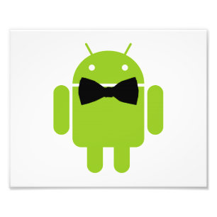 Formal Atire Green Android Robot Photo Print