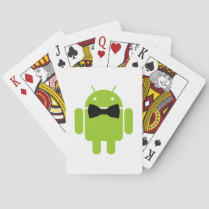 Formal Atire Green Android Robot Poker Cards