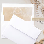 Formal Beige Watercolor, White Monogram Wedding Envelope Liner<br><div class="desc">Beautiful add-on envelope liner with gorgeous beige cream watercolor wash background and white botanical hand-drawn monogram with the couple's initials in calligraphy. Available in several sizes, please make sure to choose the right size for your envelope. Option to erase monogram by selecting Customize further and accessing the editing tool. Part...</div>