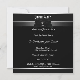 Formal Black and White Party Any Event Invitation