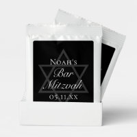 Formal Black Bar Mitzvah Star of David Custom