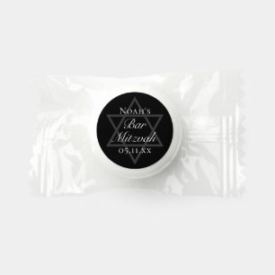 Formal Black Bar Mitzvah Star of David Custom Life Saver® Mints