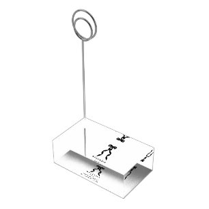 Formal Black Bow Ribbon Elegant Wedding Place Card Holder