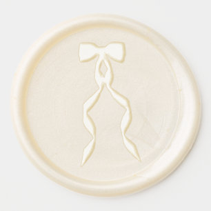 Formal Black Bow Ribbon Elegant Wedding Wax Seal Sticker