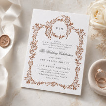 formal black & copper botanical wedding two color