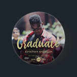 Formal Black & Gold Graduation Party | Photo Button<br><div class="desc">"Formal Black & Gold Graduation Party | Photo" buttons by Eugene_Designs.</div>