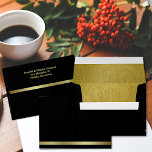 Formal Black & Gold Invitation Envelope<br><div class="desc">Pretty colorful all purpose envelope.  Personalize the return address to suit your needs.  Great for special occasion invites,  thank you cards,  announcements or every day use.</div>