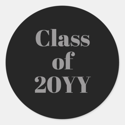 Formal Black Gray Class of 2024 Graduation Sticker