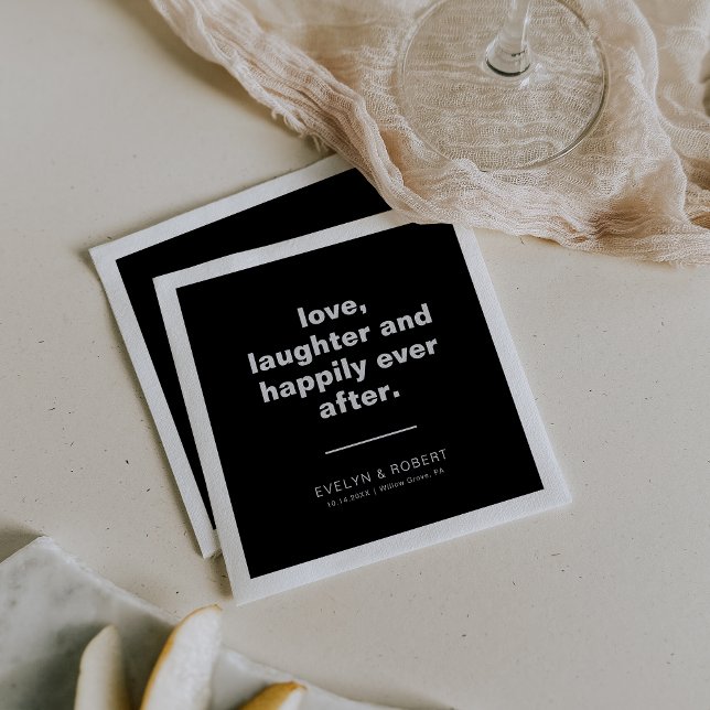 Formal Black Love Laughter and Happily Ever After  Napkins (Creator Uploaded)