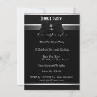 Formal Black Tie Birthday Dinner Party Invitation | Zazzle