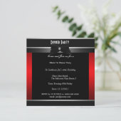 Formal Black Tie Birthday Dinner Party Invitation | Zazzle