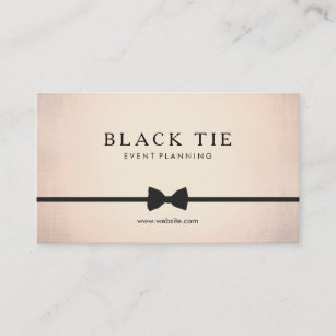 Formal Black Tie Event Planner Gold (no shine) Business Card