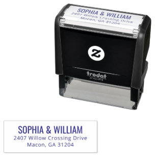 Formal Black Typographic Self-inking Stamp
