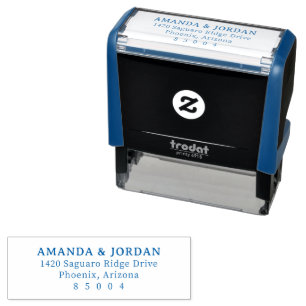 Formal Black Typographic Self-inking Stamp