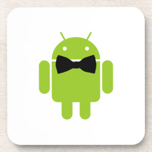Formal Bow Android Robot Beverage Coaster