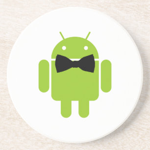 Formal Bow Android Robot Drink Coaster