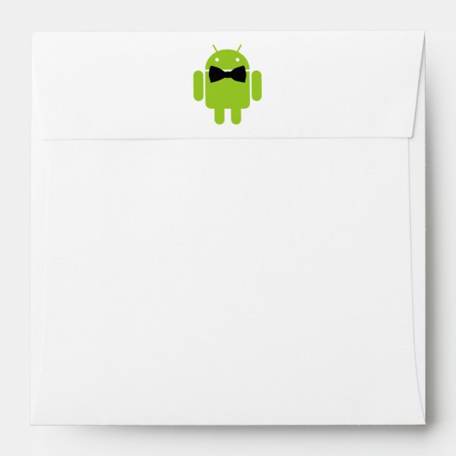 Formal Bow Tie Android Robot Icon Envelope (Back (Top Flap))