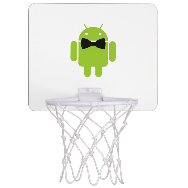 Formal Bow Tie Android Robot Icon Mini Basketball Hoop (Front)