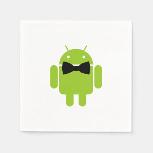 Formal Bow Tie Android Robot Icon Napkins