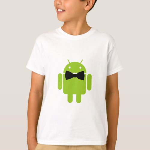 Formal Bow Tie Android Robot Icon T_Shirt