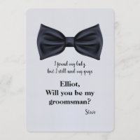 Formal Bowtie Groomsman Invitation
