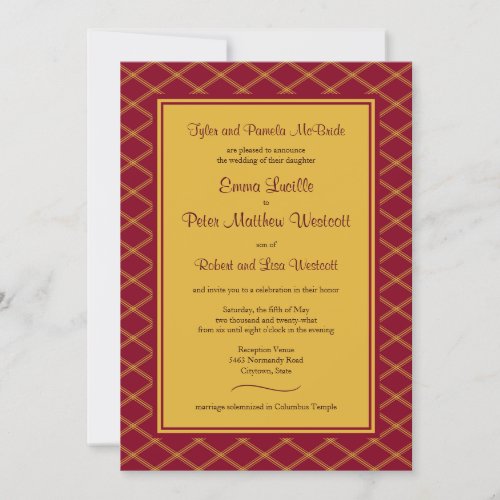 Formal Burgundy Art Deco Reception_Only Invitation