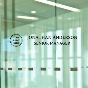 Formal Business Logo Name Office Name Plate Door Window Cling