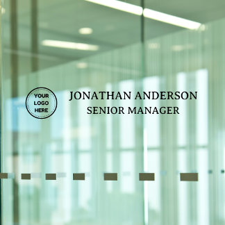 Formal Business Logo Name Office Name Plate Door Window Cling