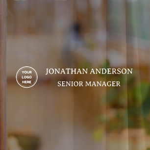 Formal Business Logo Name Office Name Plate Door Window Cling