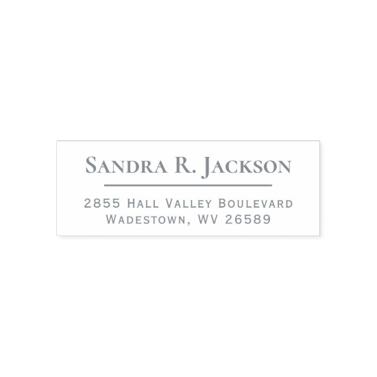 Formal Business Professional Name & Return Address Self-inking Stamp
