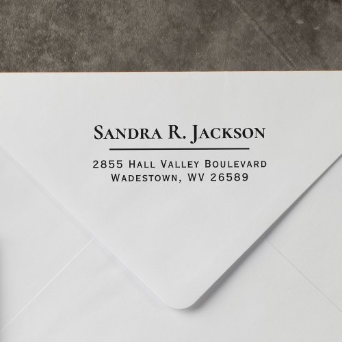 Formal Business Professional Name  Return Address Self_inking Stamp