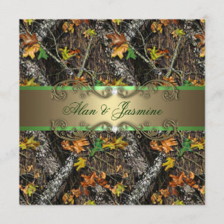 Formal Camo Wedding Invitations