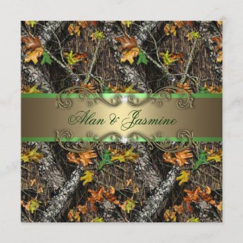 Formal Camo Wedding Invitations by party_depot at Zazzle
