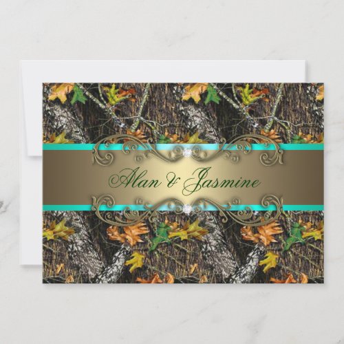 Formal Camo Wedding Invitations 5x7