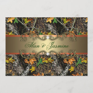 Formal Camo Wedding Invitations 5x7