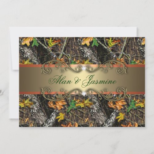 Formal Camo Wedding Invitations 5x7