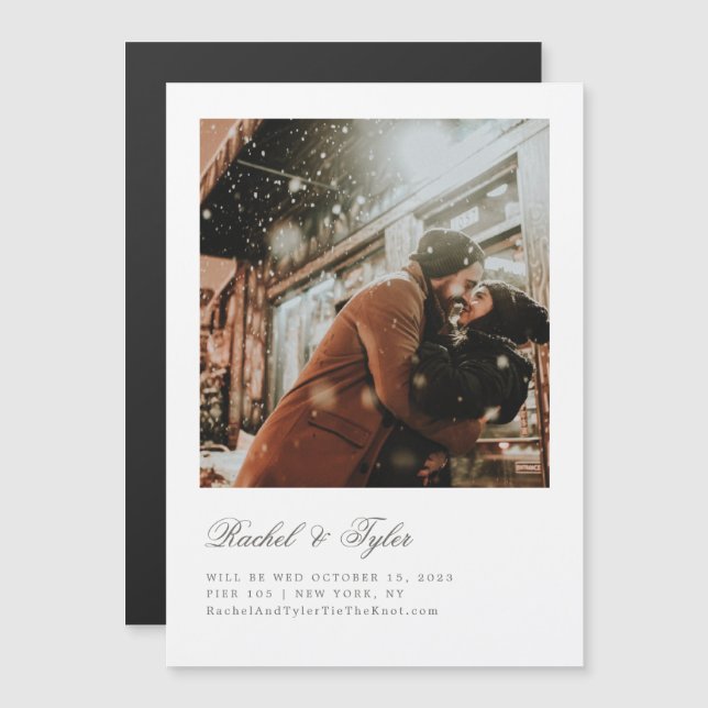 Formal Caption Engagement Save the Date (Front/Back)