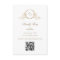 Formal Chic White and Gold Monogram QR Code RSVP