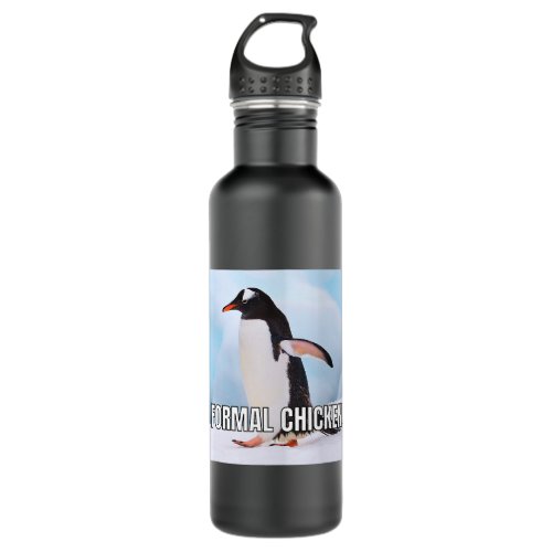Formal Chicken Funny Penguin Wrong Animal Name Jok Stainless Steel Water Bottle
