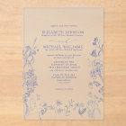 Formal Chinoiserie Blue Victorian Floral Wedding