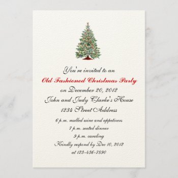 Formal Christmas Party Invitations Tree by stampgallery at Zazzle