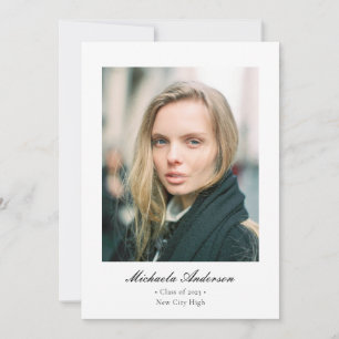 Formal Classic Elegant Photo Graduation Announcement