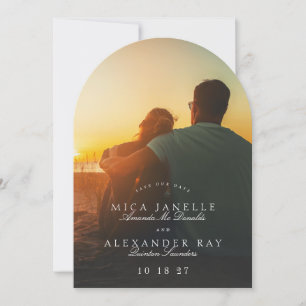 Formal Classic & Elegant Photo QR Code Arch Save The Date