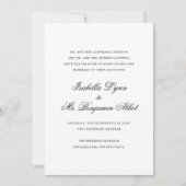 Formal Classic Elegant White Traditional Wedding Announcement | Zazzle