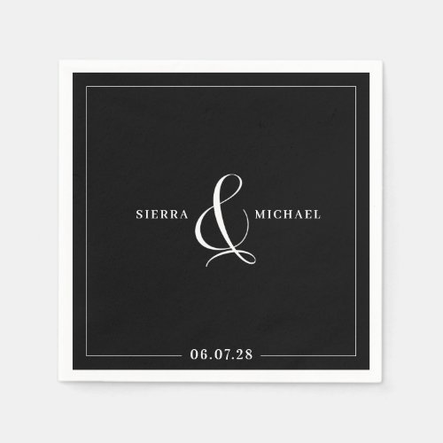 Formal Classic Personalized Anniversary or Wedding Napkins