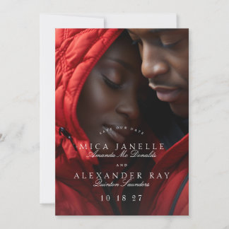 Formal Classic Sage Green Calligraphy Photo Save The Date