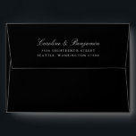 Formal Classic Script Elegant Return Address Black Envelope<br><div class="desc">Formal Classic Traditional Script Elegant Wedding Return Address Envelope in Black</div>