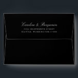 Formal Classic Script Elegant Return Address Black Envelope<br><div class="desc">Formal Classic Traditional Script Elegant Wedding Return Address Envelope in Black</div>