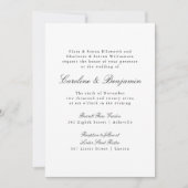 Formal Classic Traditional Script Elegant Wedding Invitation | Zazzle