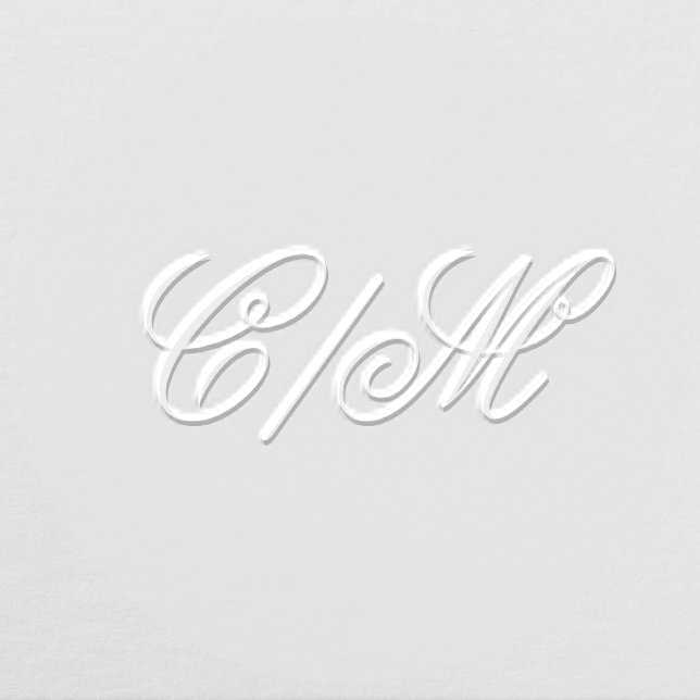 Formal Classic Wedding Couple Initials Flourish  Embosser (Design)